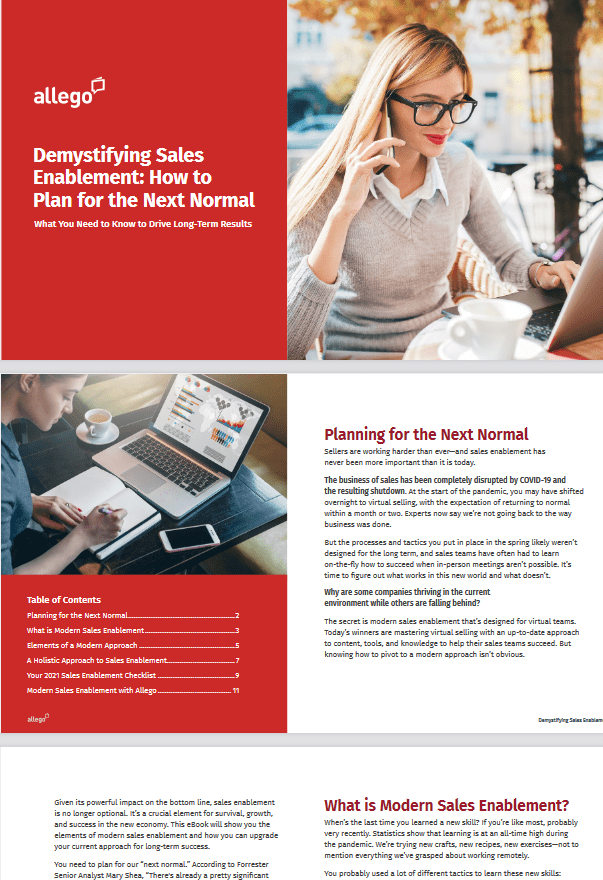 Demystifying Sales Enablement: How to Plan for the Next Normal 1 Demystifying Sales Enablement How to Plan for the Next Normal2 min