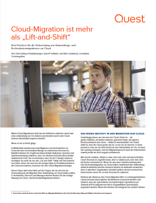Cloud-Migration ist mehr als Lift-and-Shift 1 Cloud Migration ist mehr als Lift and Shift2 min