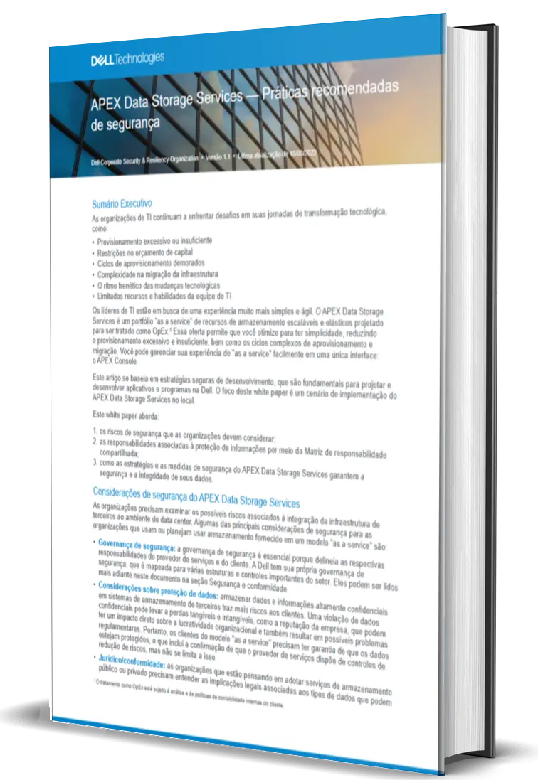 APEX Data Storage Services — Práticas recomendadas de segurança
