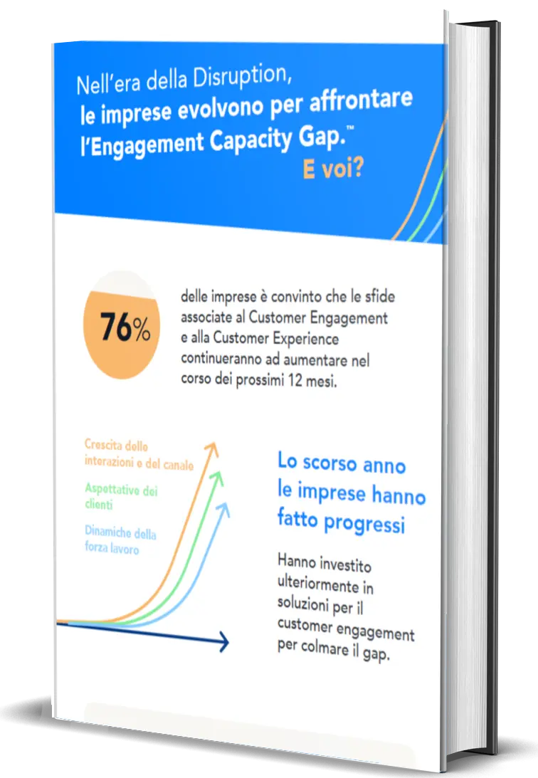 Nell’era della Disruption, le imprese evolvono per affrontare, l’Engagement Capacity Gap. E voi