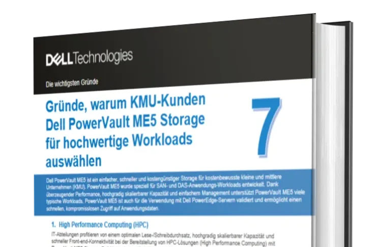 Gründe, warum KMU-Kunden Dell PowerVault ME5 Storage für hochwertige Workloads auswählen